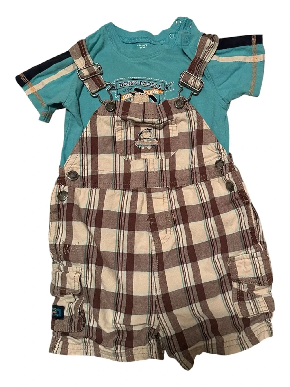 Carters Baby Overall Set W/Puppy Theme-Size 18-24M